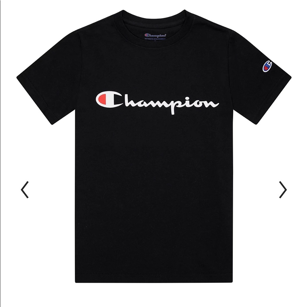 Champion black t shirt mens medium